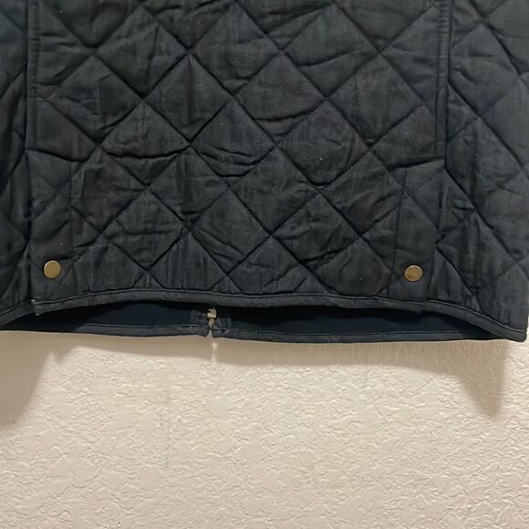 Lauren Jeans Company Western Quilted Denim Vest With Leather Trim Size Medium - Picture 6 of 8